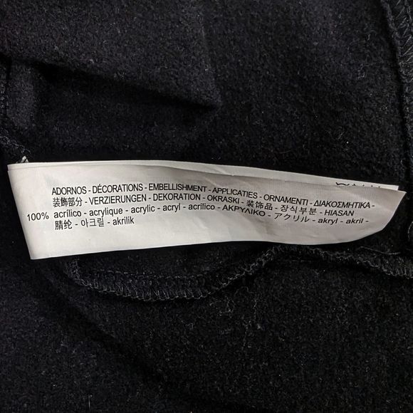 ZARA TRAFALUC WOMEN'S SWEATER L BLACK Rosette FLORAL Floral - Picture 5 of 6